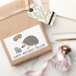 Afrikaans Dwerg Egel Dier - Gefeliciteerd met je v Rechthoekige Sticker