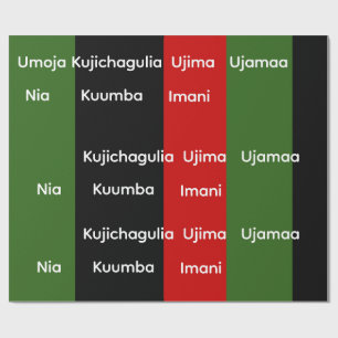 Afrikaans Erfgoed Kwanzaa Nguzo Saba Principes Cadeaupapier