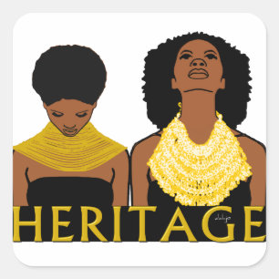 AFRIKAANS erfgoed Vierkante Sticker
