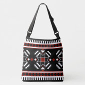 Afrikaans etnisch meetkundig patroon crossbody tas (Voorkant)