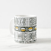 Afrikaans etnisch, waterverf naadloos patroon. koffiemok (Voorkant links)