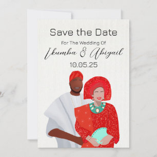 Afrikaans geïllustreerd paar save the date