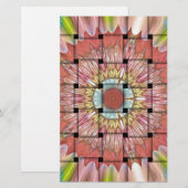 Afrikaans geïnspireerde kunstdruk – geometrisch ge briefpapier (Voorkant / Achterkant)