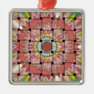 Afrikaans geïnspireerde kunstdruk – geometrisch ge metalen ornament