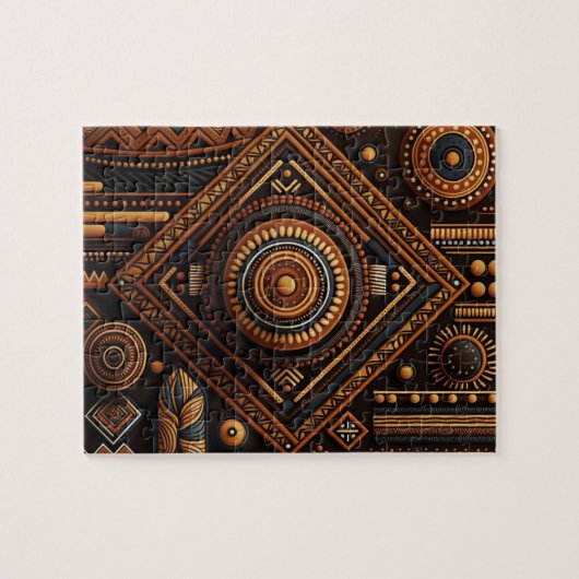 Afrikaans geometrisch etnisch traditioneel patroon legpuzzel (Horizontaal)