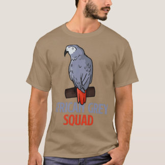 Afrikaans grijs plein Funny Gezegde Team Parrot 1 T-shirt