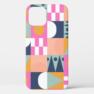 Afrikaans kleurenblok, geometrisch patroon. iPhone 12 hoesje