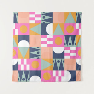 Afrikaans kleurenblok, geometrisch patroon. wandkleed