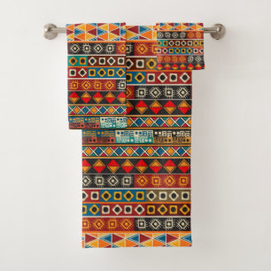 Afrikaans kleurrijk decoratief patroon bad handdoek