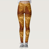Afrikaans Koffiebruin Lovely Clothing Vrouwpatroon Leggings (Voorkant)