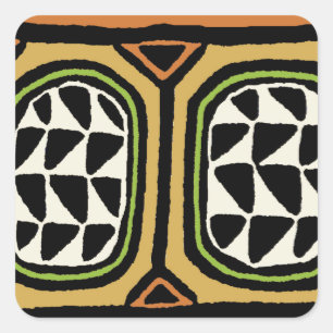 Afrikaans Kuba Textielontwerp Vierkante Sticker