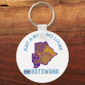 Afrikaans land in Botswana Sleutelhanger (Achterkant)