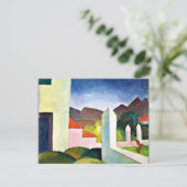 Afrikaans landschap, abstracte kunst door August M Briefkaart (Staand voorkant)