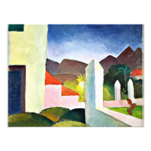 Afrikaans landschap, abstracte kunst van August Ma Foto Afdruk