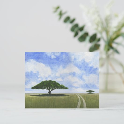 Afrikaans landschap briefkaart (Staand voorkant)