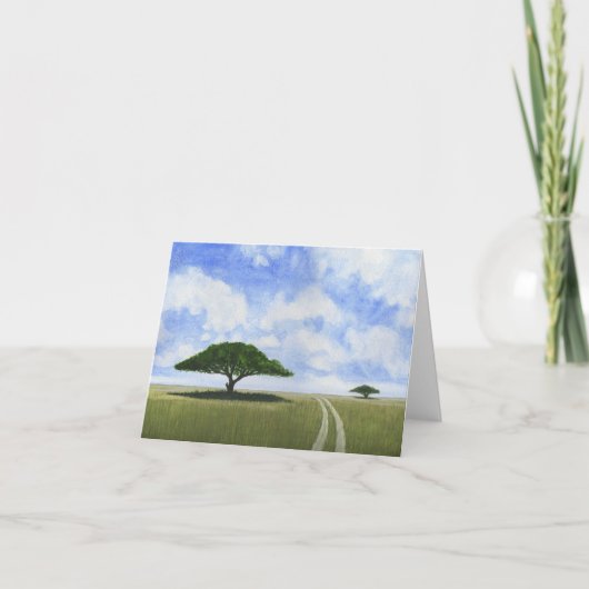 Afrikaans landschap feestdagen kaart (Voorkant)