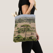 Afrikaans landschap met olifant tote bag (Dichtbij)