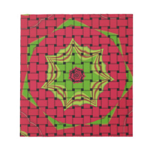 Afrikaans liefgeweven rood ontwerp notitieblok