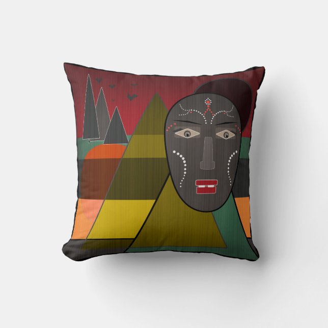 Afrikaans masker kussen (Voorkant)