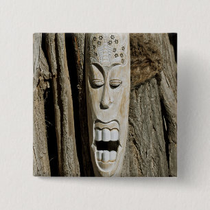 Afrikaans Masker Speld Vierkante Button 5,1 Cm