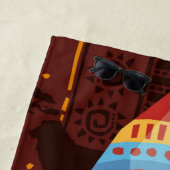 Afrikaans masker strandlaken (In situ)