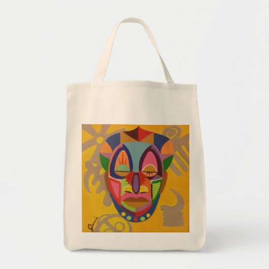 Afrikaans masker tote bag (Voorkant)