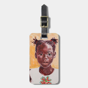 Afrikaans meisje bagagelabel