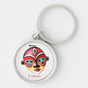 Afrikaans Meisjes Gezichtsmasker Thunder_Cove Sleutelhanger