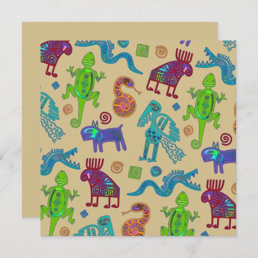 Afrikaans Mexicaans primitief tribaal patroon 1 (Voorkant / Achterkant)