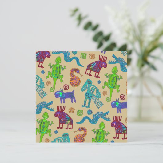 Afrikaans Mexicaans primitief tribaal patroon 1 (Staand voorkant)