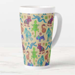 Afrikaans Mexicaans primitief tribaal patroon 1 Latte Mok
