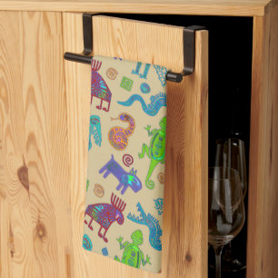 Afrikaans Mexicaans primitief tribaal patroon 1 Theedoek