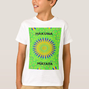 Afrikaans Motief Ontwerp in Groene en Gouden Kunst T-shirt