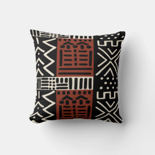 Afrikaans Mudcloth Bogolan Designer Sierkussen