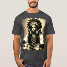 Afrikaans ontwerp Houtskool Heather T-shirt
