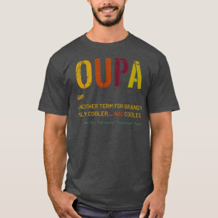 Afrikaans opa Oupa Funny Definition Cool Retro T-shirt
