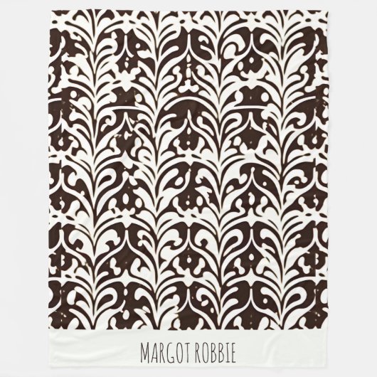 Afrikaans Ornament zwart wit Fleece Deken (Voorkant)