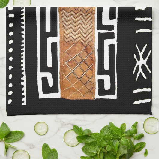 Afrikaans patroon van modder theedoek (Gevouwen)