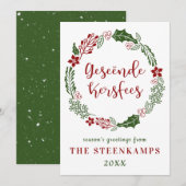 Afrikaans Prettig Kerstmis, Aangepast Feestdagenkaart (Voorkant / Achterkant)