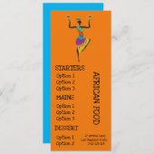 Afrikaans restaurant diner menu (Voorkant / Achterkant)