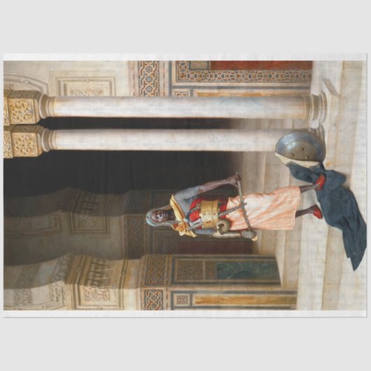 Afrikaans  rustiek Man Textuur Tissuepapier (Voorkant)