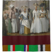 Afrikaans schoengordijn douchegordijn (Voorkant)