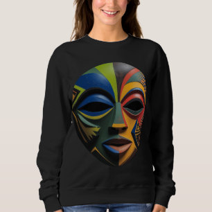Afrikaans Stam Masker Cubisme Abstract T-shirt