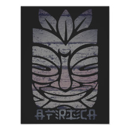 Afrikaans stammenmasker foto afdruk