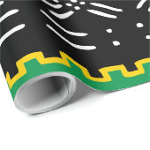 Afrikaans stammenpatroon cadeaupapier (Rol Hoek)