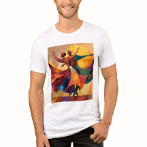 Afrikaans T-Shirt met Dansende Koppel Kunst