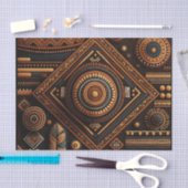 Afrikaans traditioneel patroon. Etnische Afrika Tissuepapier (Craft)