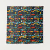 Afrikaans tribaal patroon met afgoden. wandkleed (Voorkant (horizontaal))