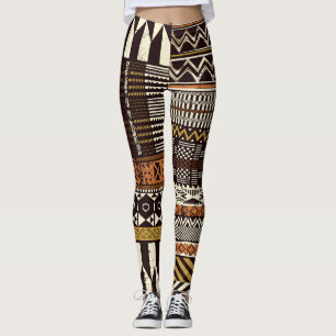 Afrikaans tribaal weefsel, abstract . leggings