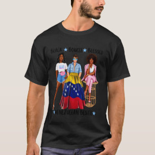 Afrikaans-Venezolaans Bestie Vrouwen Vlag Van Vene T-shirt